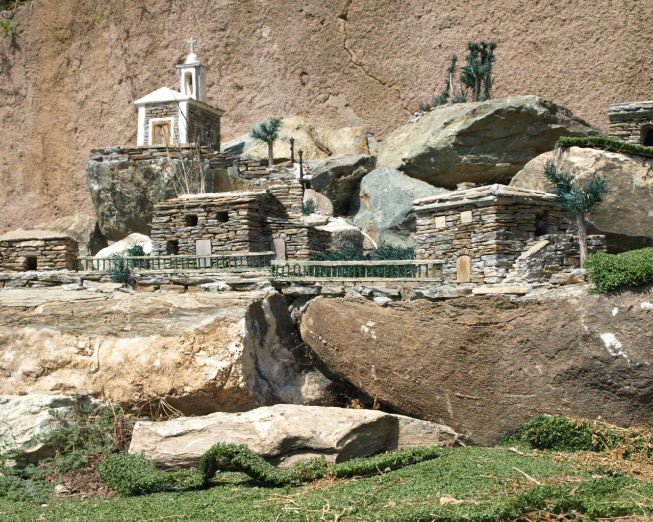 28 Village miniature a Ponte Novu en pierre de Carriolu